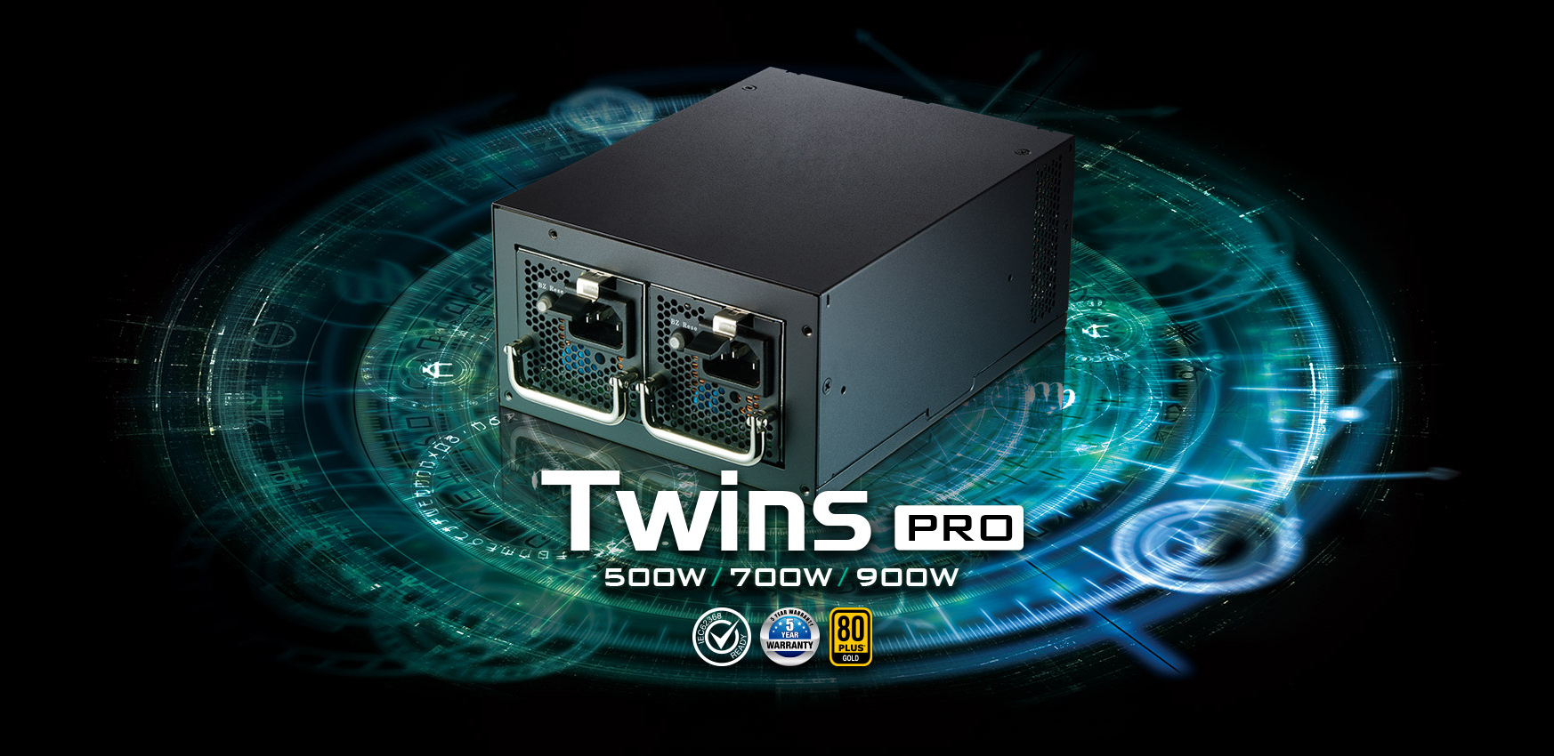 FSP Twins Pro ATX PS2 1+1 Dual Module 500W Efficiency Greater than